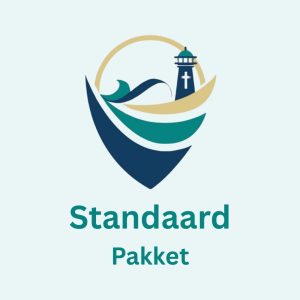 Ooskusgids Standaard Vlak inskrywings-pakket met logo en groen agtergrond.